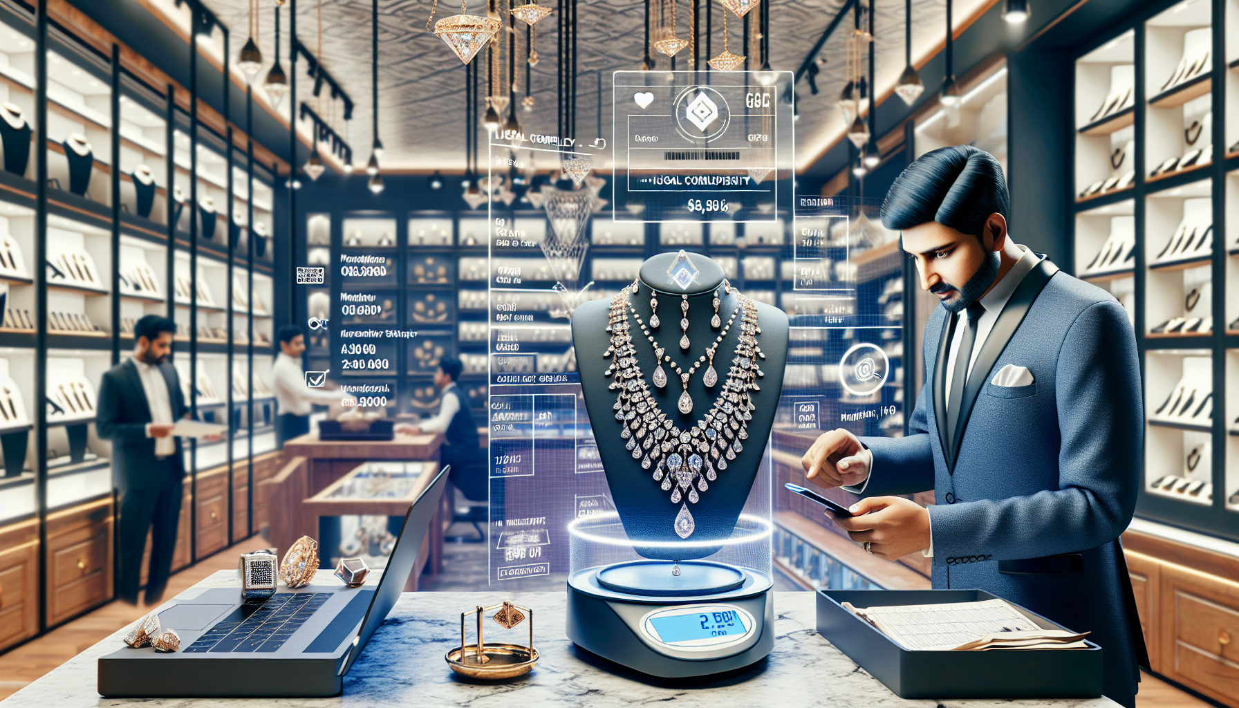 Audit process for jewellery retail stores using QR code and AI-powered weighment systems